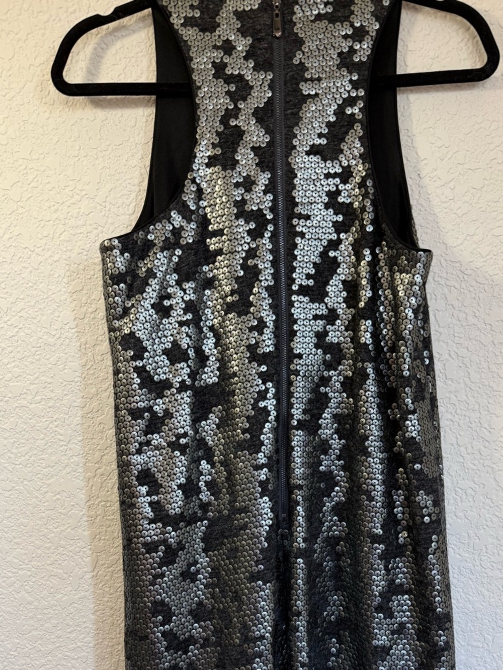 Laundry Shelli Segal Gunmetal Sequin Dress | Racerback | Glam | | Small - Picture 5 of 11